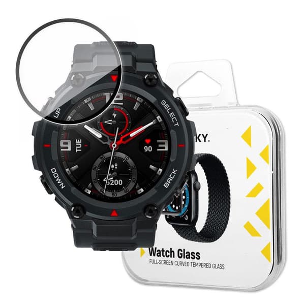 Beskyttelsesglas til Xiaomi Amazfit T-Rex - Wozinsky Hybridglas - Sort
