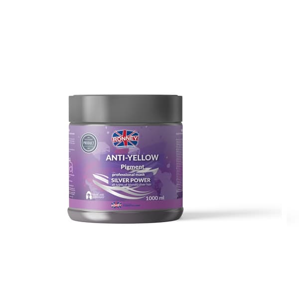 Ronney Professionel Maske Sølvkraft Anti-Gul Pigment, 1000 ml