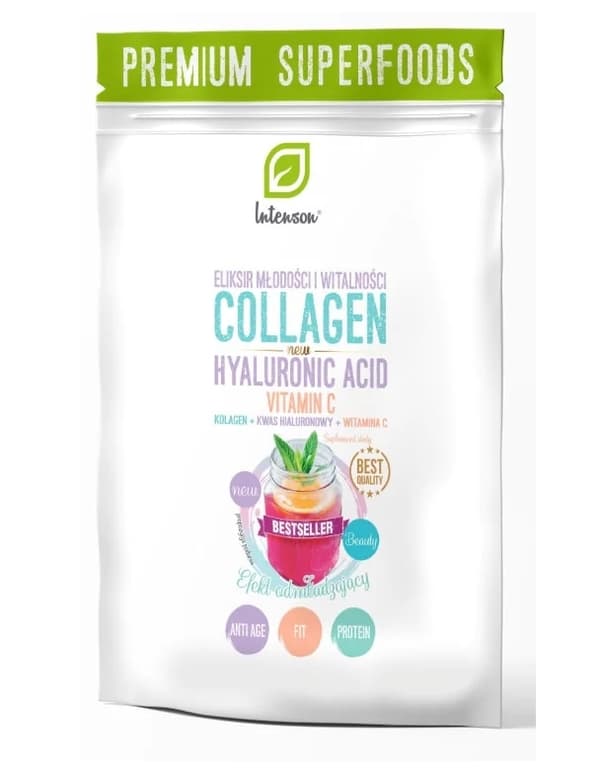 Intenson Kollageeni + Hyaluronihappo + C-Vitamiini, 250 g