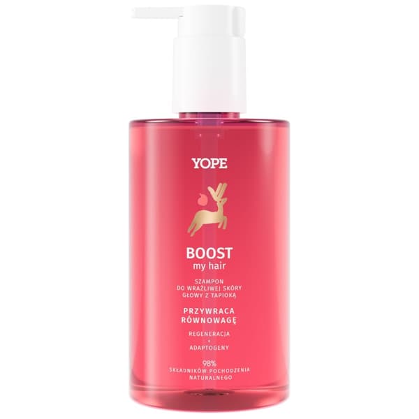 Yope Boost My Hair Schampo för Känslig Hårbotten med Tapioka, 300 ml