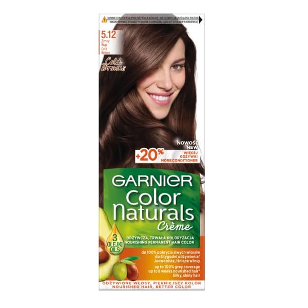 Garnier Hårfarve 5.12 Kold Brun, 1 Stk.