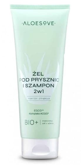 Aloe Vera Shower Gel og Shampoo 2i1, 250 ml