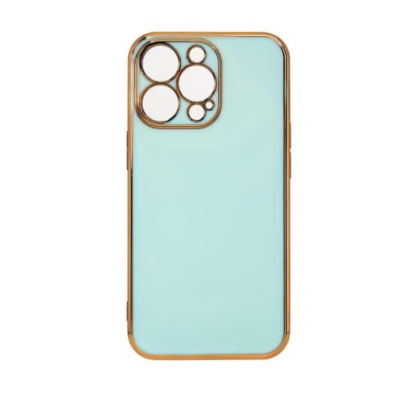 Xiaomi Redmi Note 11 Beskyttelsesetui - Gel Cover med Gylden Ramme i Mintgrøn Farve