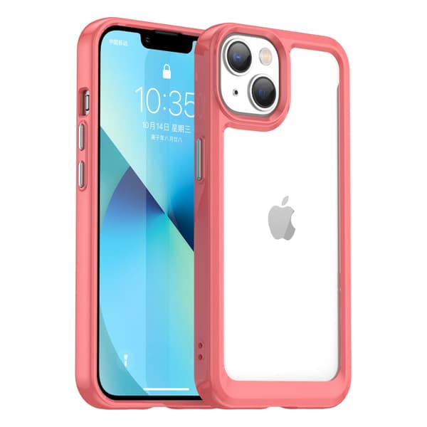 Rymdskydd Fodral för iPhone 14 Plus - Stöttåligt med Gelram (Röd)