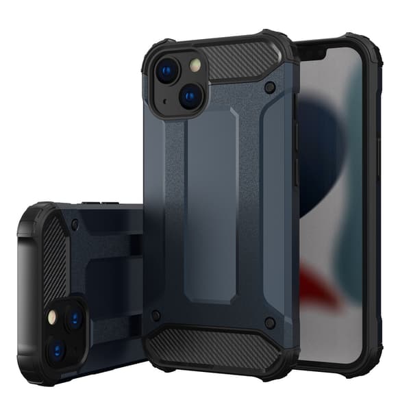 Hybrid Armor Cover til iPhone 14 - Stødabsorberende & Slank - Blå