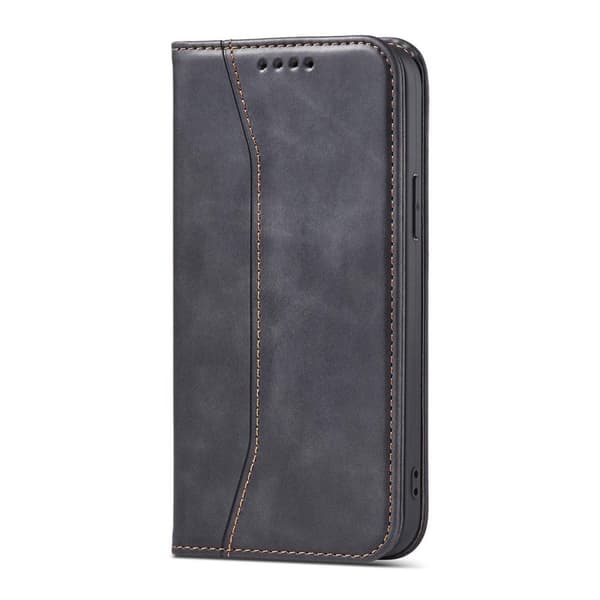iPhone 14 Magnetisk Flip-fodral med Korthållare & Stativ - Svart