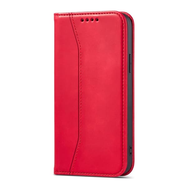 Magnetiskt Elegant Fodral för iPhone 14 Plus - Rött Flipplåda, Plånboksställ