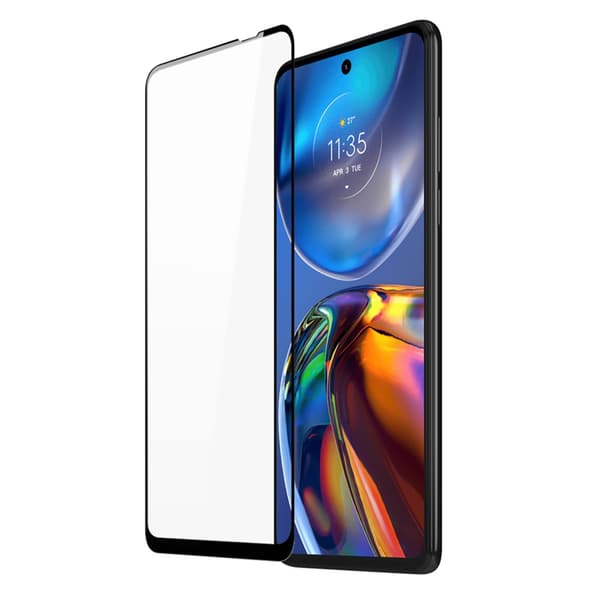 Dux Ducis 10D Härdat Glas Skärmskydd 9H med Ram för Motorola Moto E32 Svart (fodralvänligt)