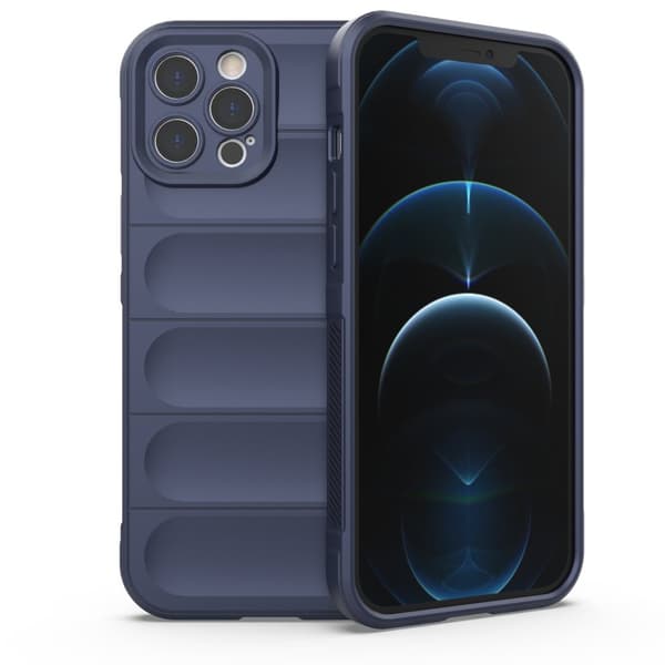 Elastisk og robust mørkeblå beskyttelsescover til iPhone 12 Pro Max