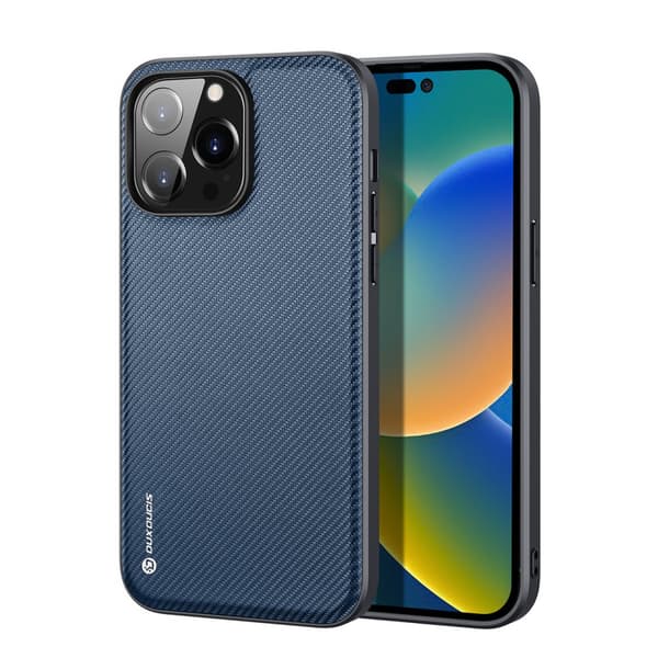 Dux Ducis Fino nylonikuorinen suojakotelo iPhone 14 Pro Max sininen