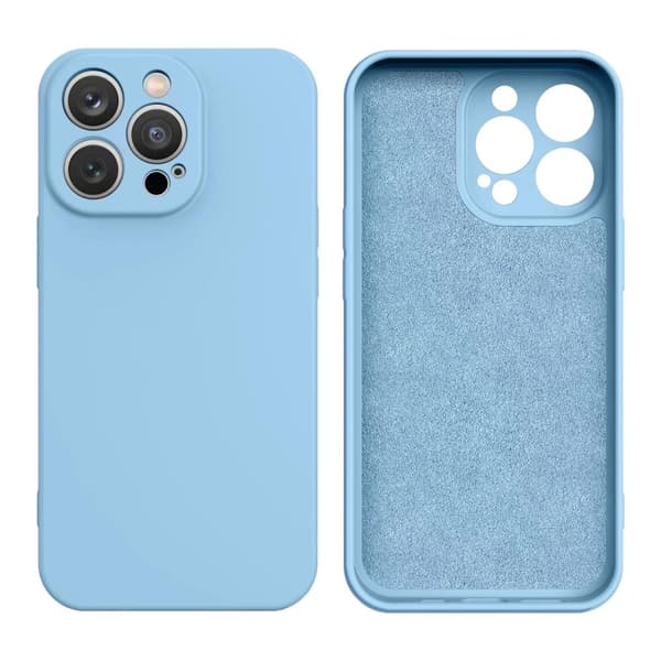 Silikonecover til iPhone 14 Plus, lyseblå beskyttelse