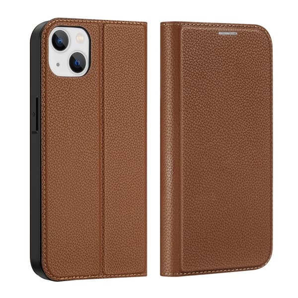 Dux Ducis Skin X2 Cover til iPhone 14 Plus med Magnetisk Låg Brun