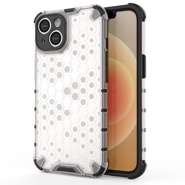 Robust Gennemsigtigt Honeycomb Cover til iPhone 14 Plus