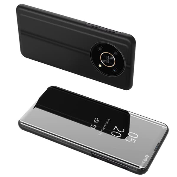 Honor X9/X9 5G/X30/Magic4 Lite Musta Klappikotelo Näkymätön Näkymä