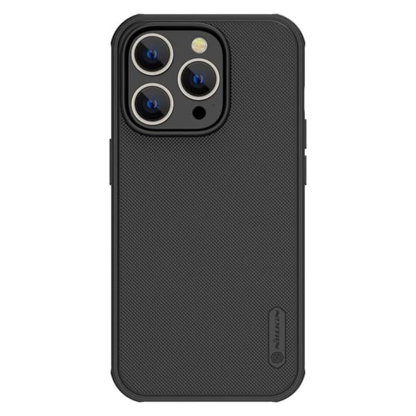 Nillkin Super Frosted Shield Pro suojakotelo iPhone 14 Pro Maxille, musta toppaukseton takakansi