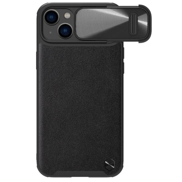 Nillkin CamShield Leather S Fodral för iPhone 14 med kameraskydd - Svart