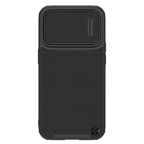 Nillkin Tekstureret S Case til iPhone 14 Pro - Robust Cover med Kamerabeskyttelse, Sort