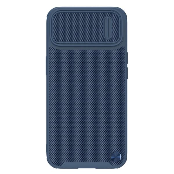 Nillkin Tekstureret S Etui til iPhone 14 Plus, Robust Cover med Kamerabeskytter, Blå