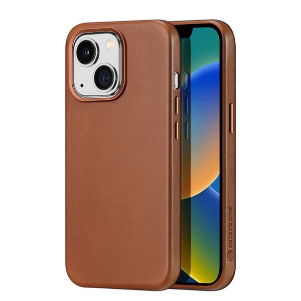 Dux Ducis Naples Magnetisk Lædercover til iPhone 14 Plus MagSafe Brun