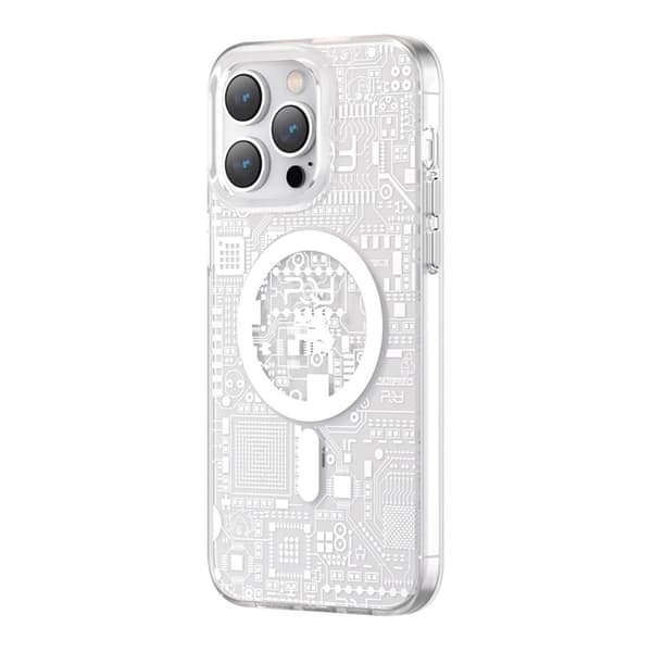 Kingxbar PQY Geek Serie MagSafe Magnetisk Cover til iPhone 14 Pro - Sølv
