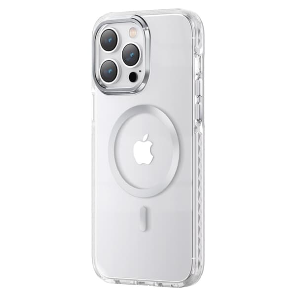 Kingxbar PQY Ice Crystal Series Magnetisk iPhone 14 Plus MagSafe Cover Sølv