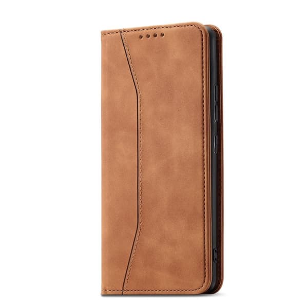 Samsung Galaxy S23+ Luksus Magnetisk Cover m. Klap, Brun - Wallet Style med Standfunktion