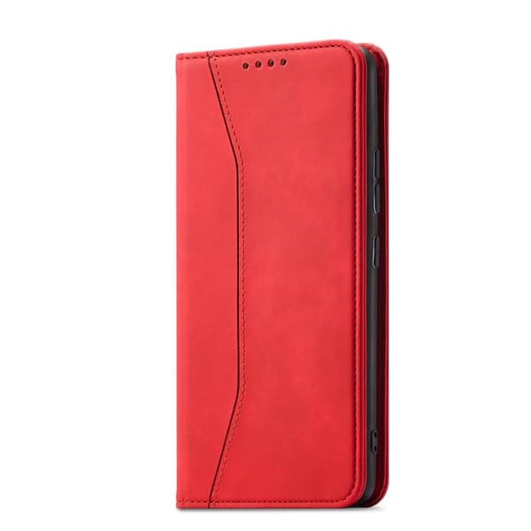 Magnetisk Luksus Cover til Samsung Galaxy S23 Ultra - Rød Flip Wallet Stand Etui