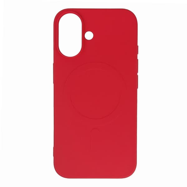 Nestemäinen Silikonikuori MagSafella iPhone 16:lle - Punainen