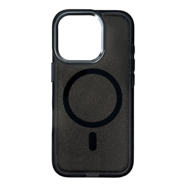 iPhone 16 Pro Max MagSafe Glitter Cover - Sort med Glitter
