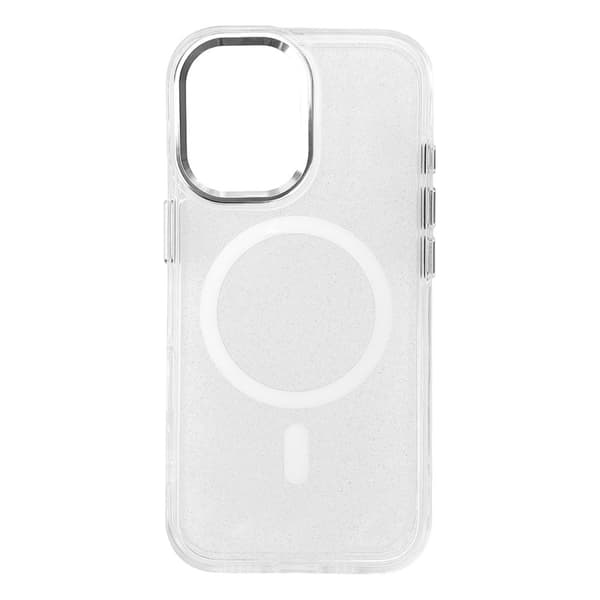 Glitter MagSafe Etui til iPhone 16 Plus - Hvid med Glimmer