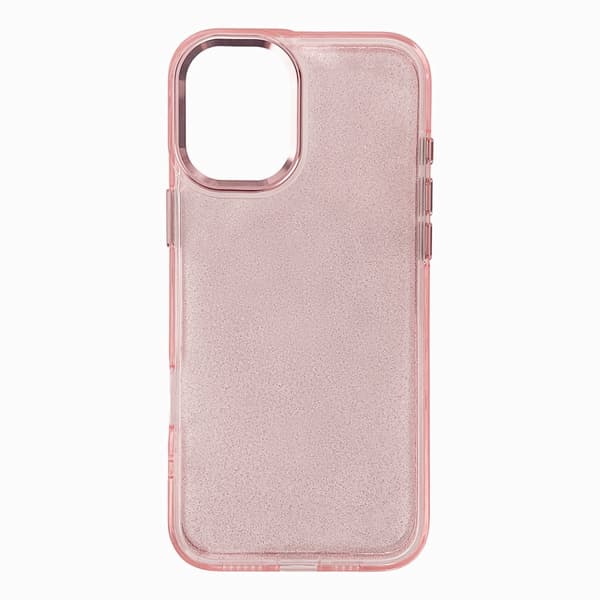 Kimalteleva Vaaleanpunainen Glitter Suojakuori iPhone 16:lle