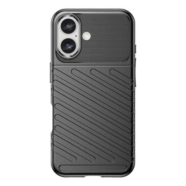 Silikone Etui Thunder Case til iPhone 16 Plus - Sort