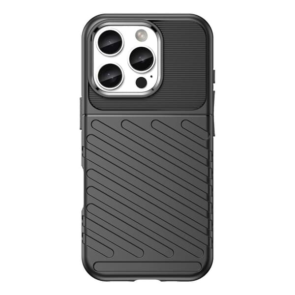 Silikone Etui Thunder Case til iPhone 16 Pro Max - Sort