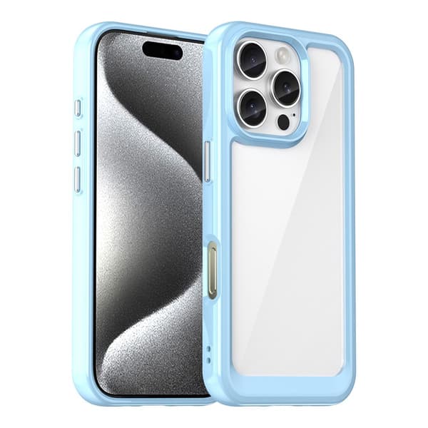 Univers Space Cover med gel-ramme til iPhone 16 Pro Max - blå