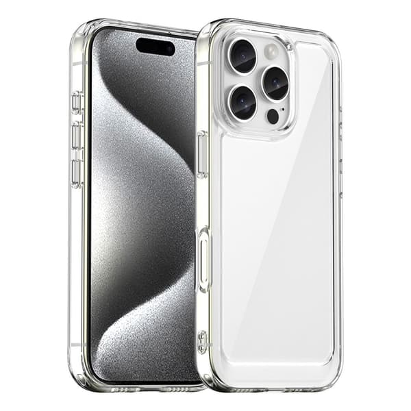 Gennemsigtigt Outer Space Cover med Gelæramme til iPhone 16 Pro Max