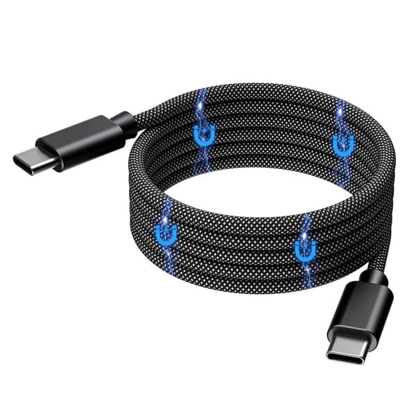 Choetech XCC-1054 240W Magnetisk USB-C Kabel m. Power Delivery 3.1 - 1,2m Sort