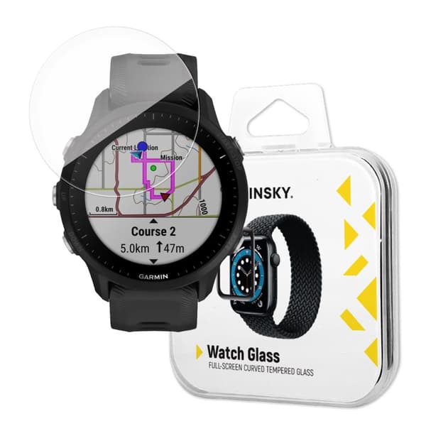 Wozinsky Härdat Glas Full Glue för Garmin Forerunner 965 (2-pack)