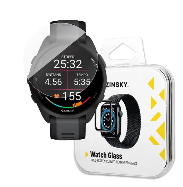 Karkaistu lasi Wozinsky Full Glue Garmin Forerunner 165:lle (2 kpl)