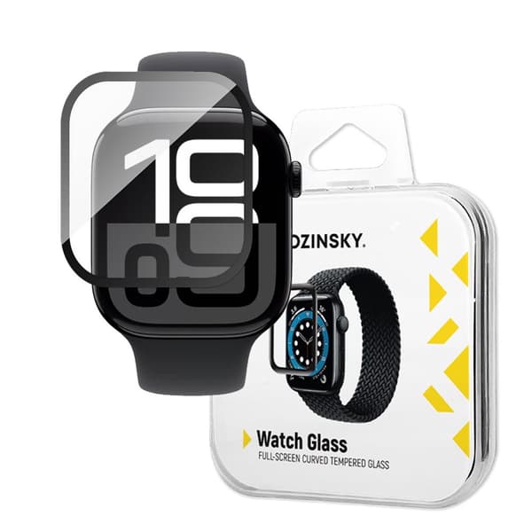 Wozinsky Hærdet Glas Full Glue med Sort Ramme til Apple Watch Series 10 46mm (2 stk.)