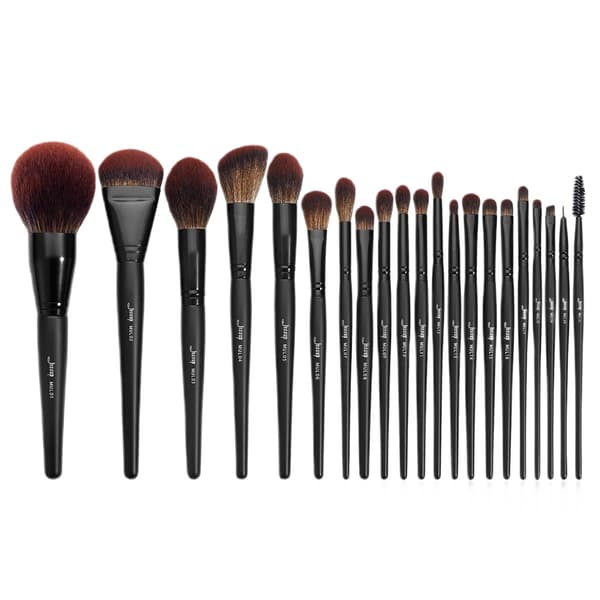 Jessup Professional Makeupborstset Phantom Black, 21 delar