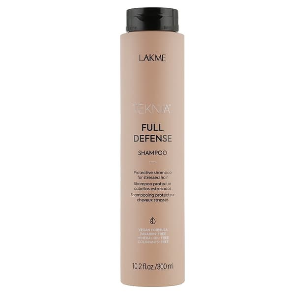 Lakme Teknia Full Defense Beskyttende Shampoo til Stresst Hår, 300 ml