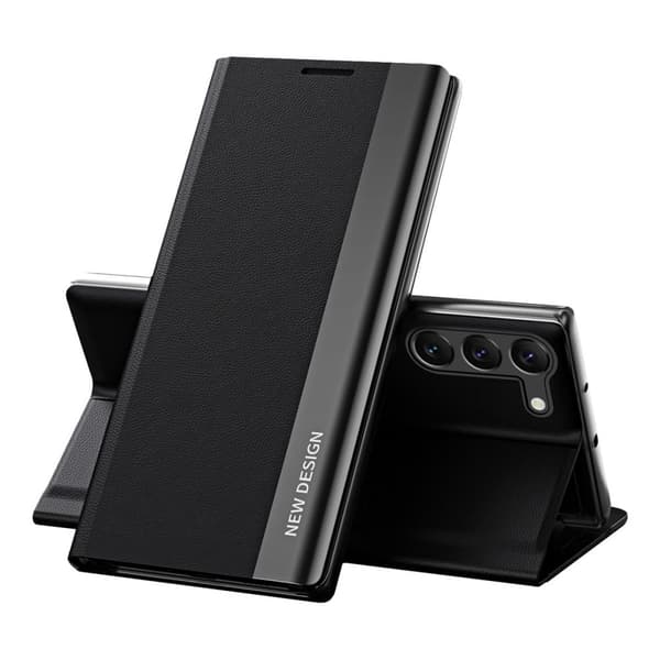 Professionelt Flip Cover til Samsung Galaxy S23+ med Standfunktion - Sort