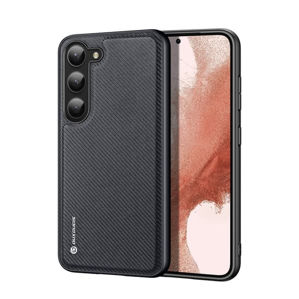 Dux Ducis Fino-suojakotelo Samsung Galaxy S23+ musta silikonikehys