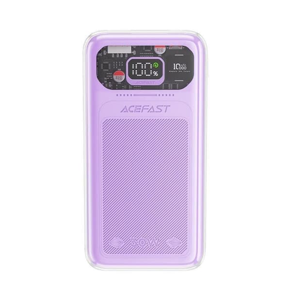 Acefast Powerbank 10000mAh Sparkling Serie Hurtigopladning 30W Lilla (M1)
