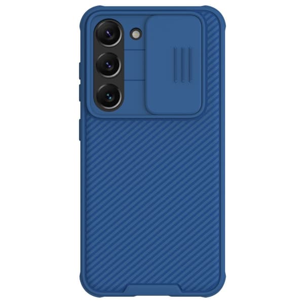 Nillkin CamShield Pro Cover til Samsung Galaxy S23+ med kamerabeskyttelse og blå finish