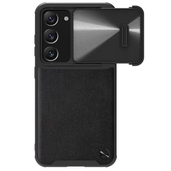 Nillkin CamShield Leather S Suojakotelo Samsung Galaxy S23+ - Musta机älypuhelimen Suojasuoja용、템포리엄 爪표지