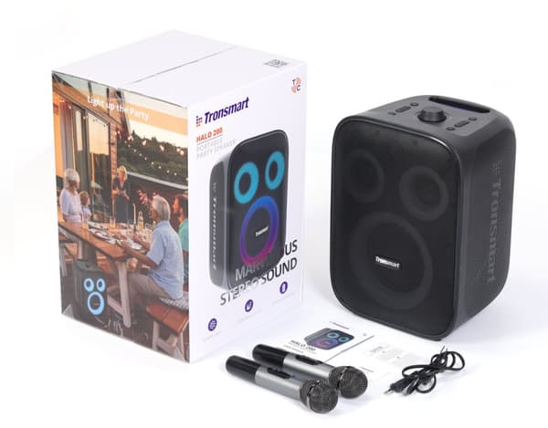 Trådlös högtalare Tronsmart Halo 200 120W med 2 mikrofoner - svart