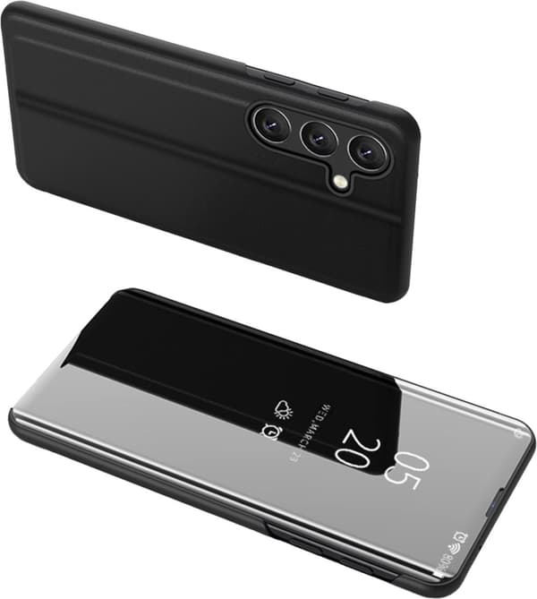 Samsung Galaxy A24 4G Flip Cover Sort - Elegant Clear View Etui