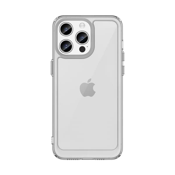 Forstærket cover med fleksibel ramme til iPhone 15 Pro Max Outer Space - gennemsigtig