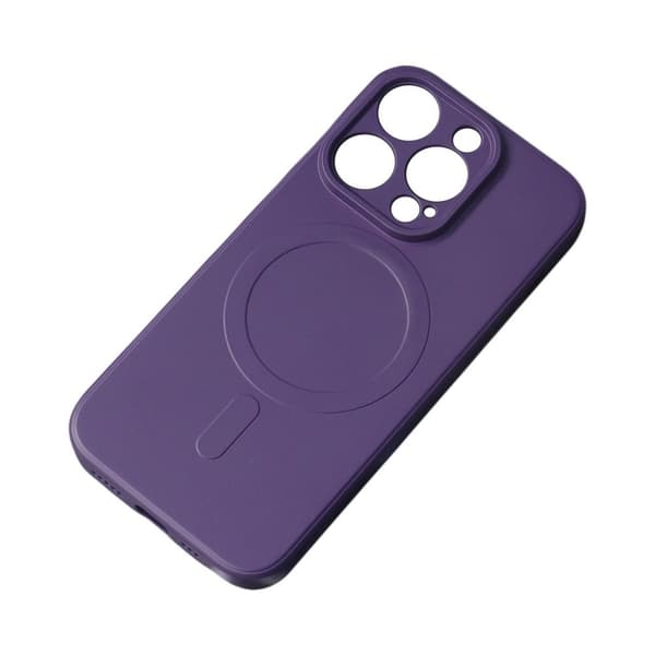 MagSafe-yhteensopiva silikoni suojakuori iPhone 15 - Violetti